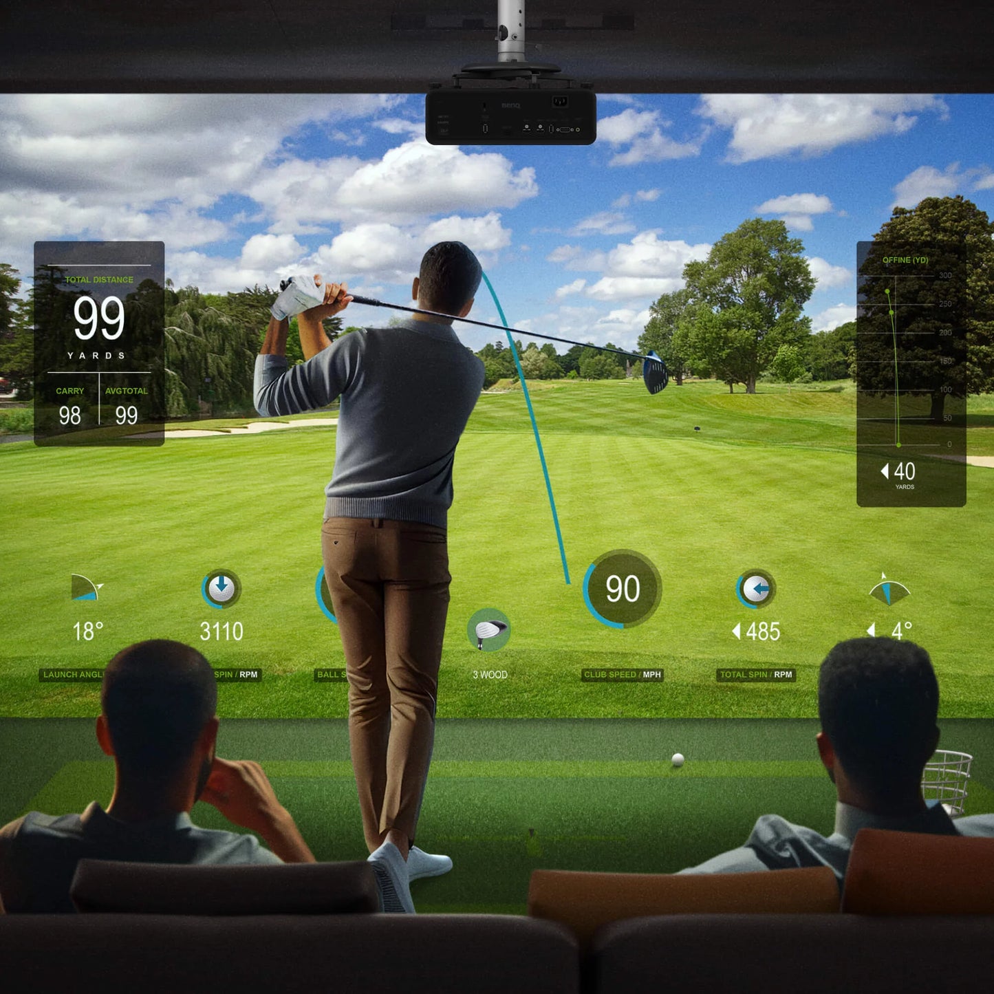 AK700ST 4000-Lumen 4K Short Throw Laser Golf Simulator Projector
