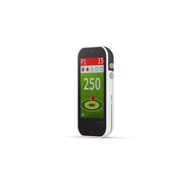 Golf distance measurer on a white background