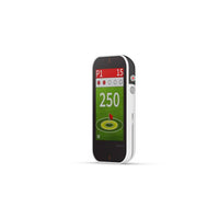 Golf distance measurer on a white background
