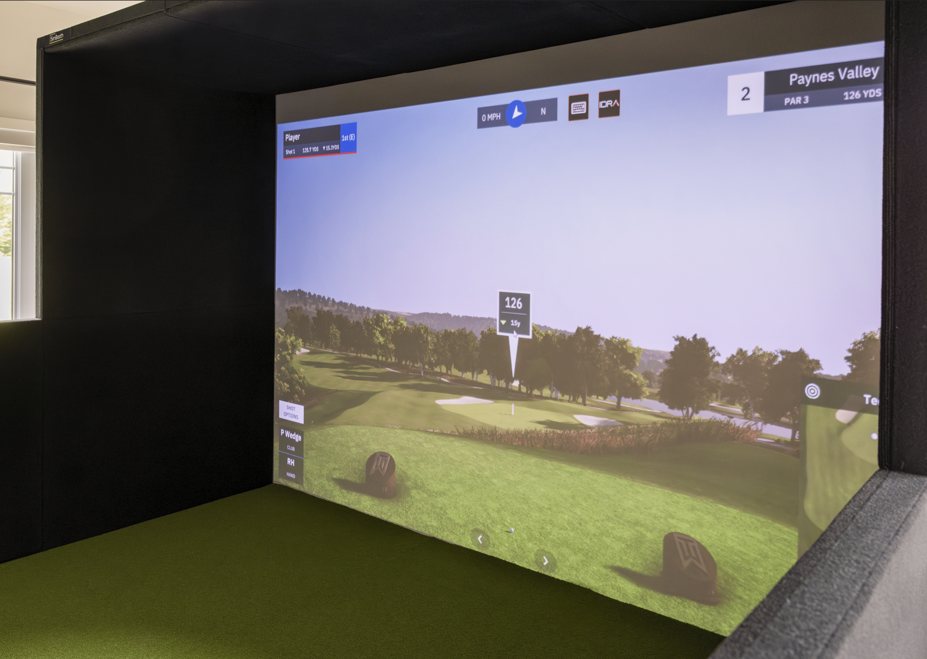 SimBooth 1 — Compact Golf Simulator Booth for Smaller Spaces - Golf My Space