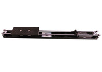 Motorized launch monitor rail system