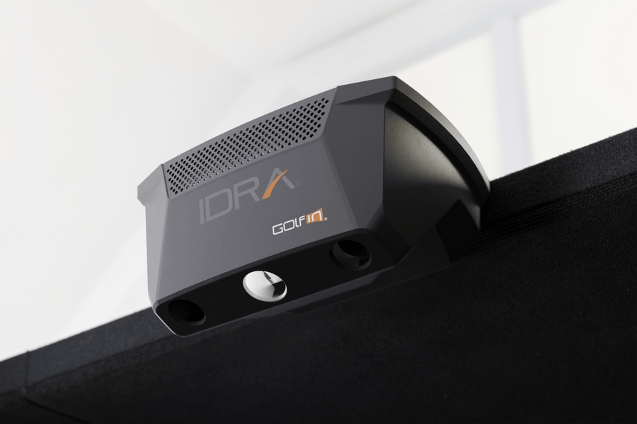 IDRA device mounted on a black surface with a white background