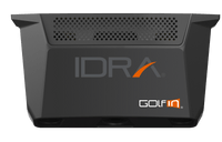 Black electronic device with 'IDRA' and 'Golfin' branding on a white background