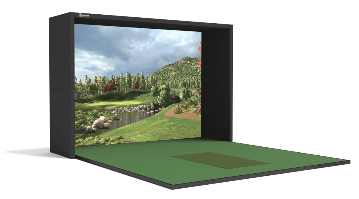 SimBooth 1 — Compact Golf Simulator Booth for Smaller Spaces - Golf My Space