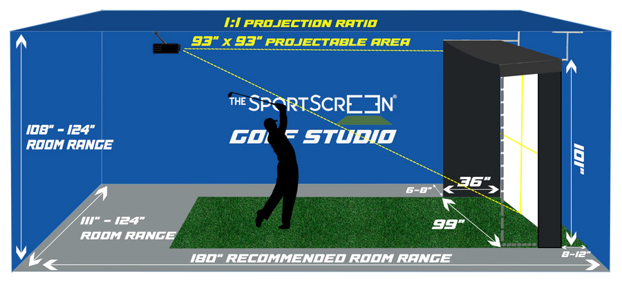 Vanish LITE Hybrid -  Compact Retractable Golf Enclosure