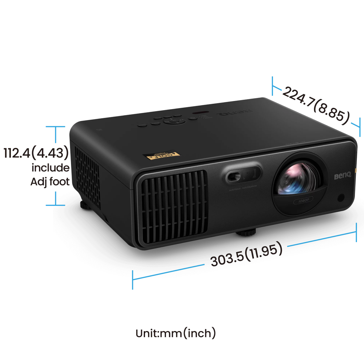 BenQ AH700ST - 4000-Lumen Short Throw 1080P Laser Golf Simulator Projector - Golf My Space