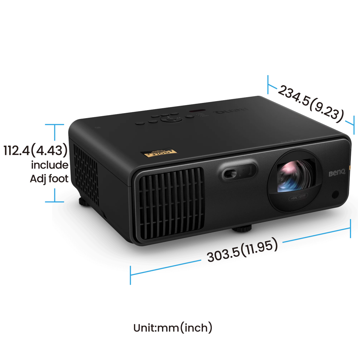 BenQ AK700ST 4000-Lumen 4K Short Throw Laser Golf Simulator Projector - Golf My Space