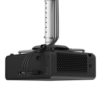 BenQ AK800ST 4K short throw laser golf simulator projector, rear view with cables connected