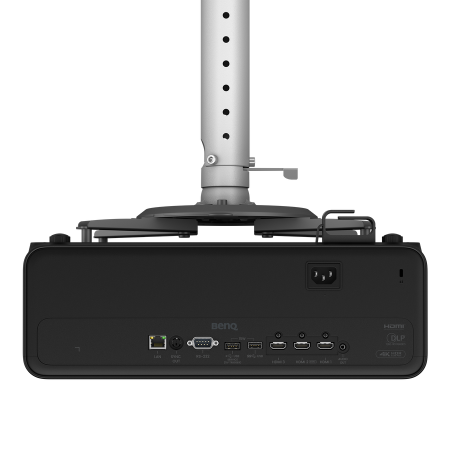 BenQ AK800ST 4K short throw laser golf simulator projector, rear input panel