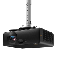 BenQ AK800ST 4K short throw laser golf simulator projector, mounted on a ceiling bracket