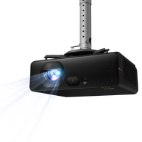 BenQ AK800ST 4K short throw laser golf simulator projector, projecting from a ceiling mount