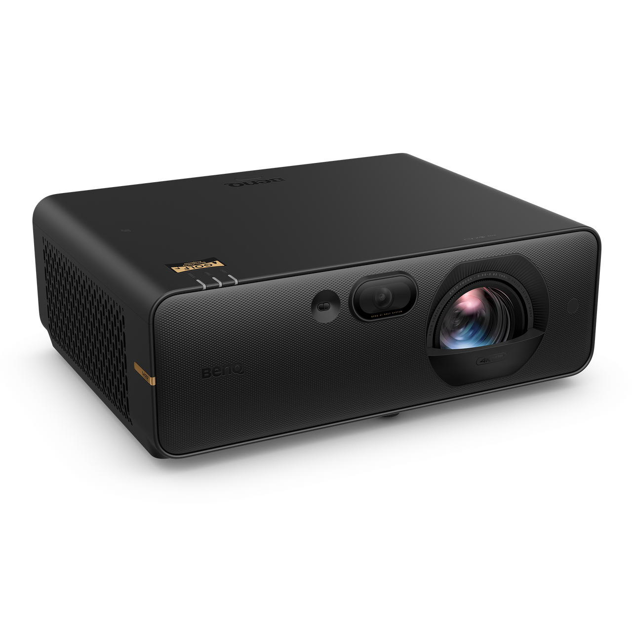 BenQ AK800ST 4K short throw laser golf simulator projector, right side angle