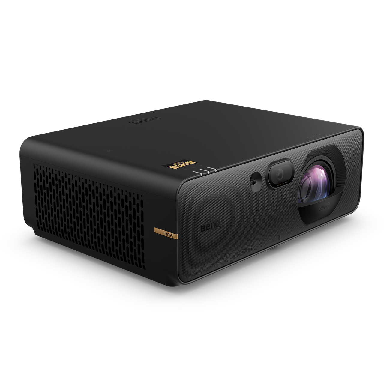 BenQ AK800ST 4K short throw laser golf simulator projector, right side with cooling vents
