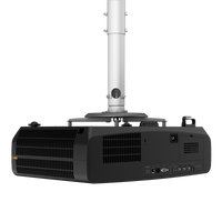 BenQ AK900ST 4K short throw laser golf simulator projector, rear angle on a ceiling mount