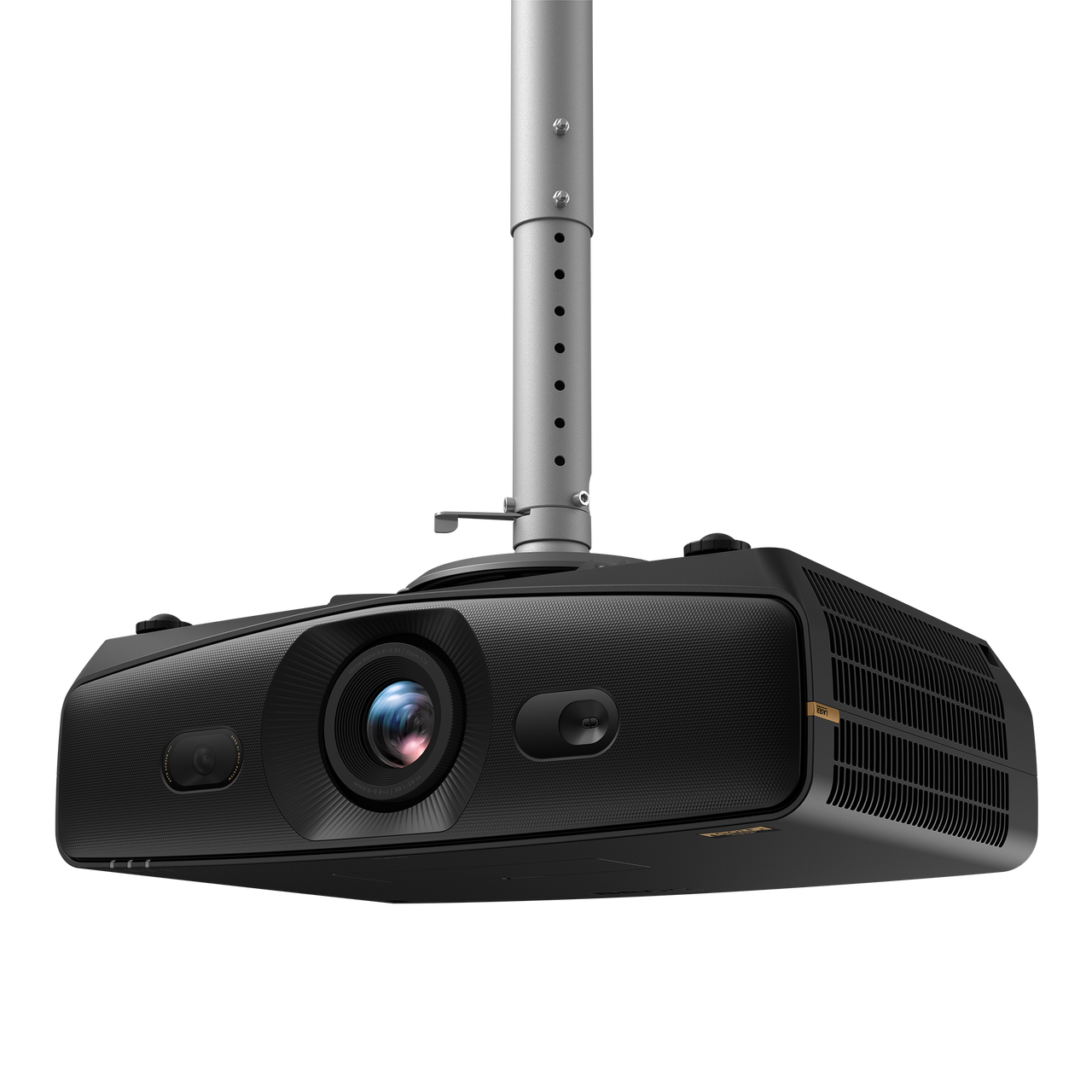 BenQ AK900ST 4K short throw laser golf simulator projector, mounted on a ceiling bracket