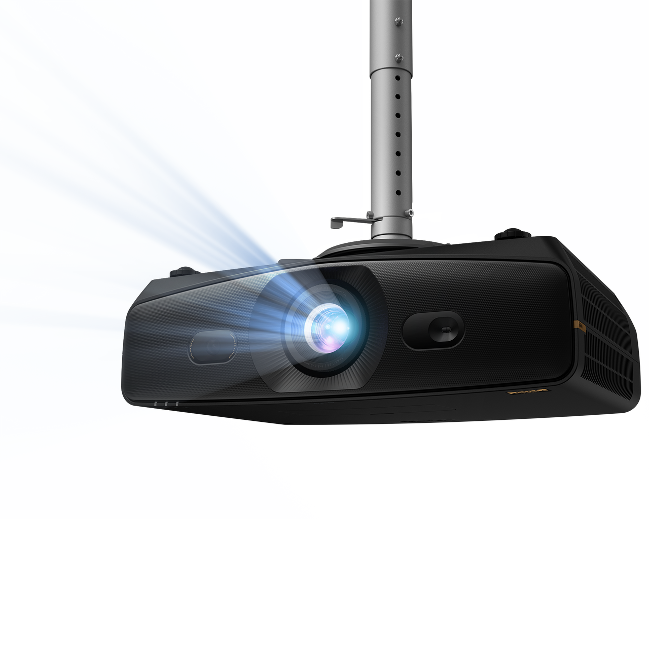 BenQ AK900ST 4K short throw laser golf simulator projector, projecting from a ceiling mount