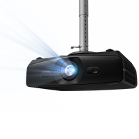BenQ AK900ST 4K short throw laser golf simulator projector, projecting from a ceiling mount