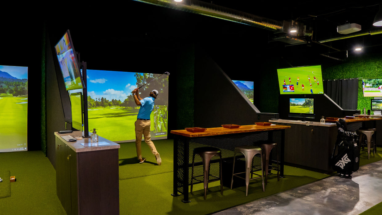 Indoor commercial golf simulator business