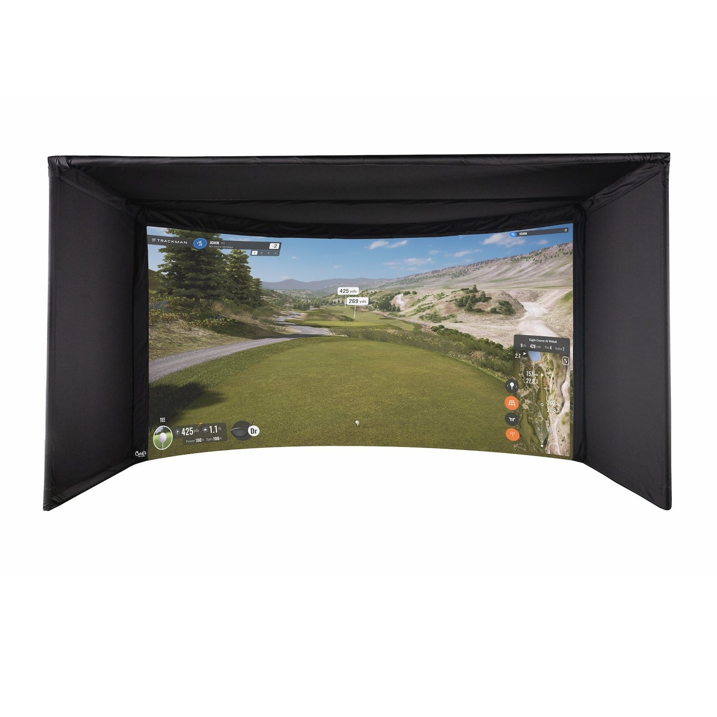 Curved Golf Simulator Enclosure Kit