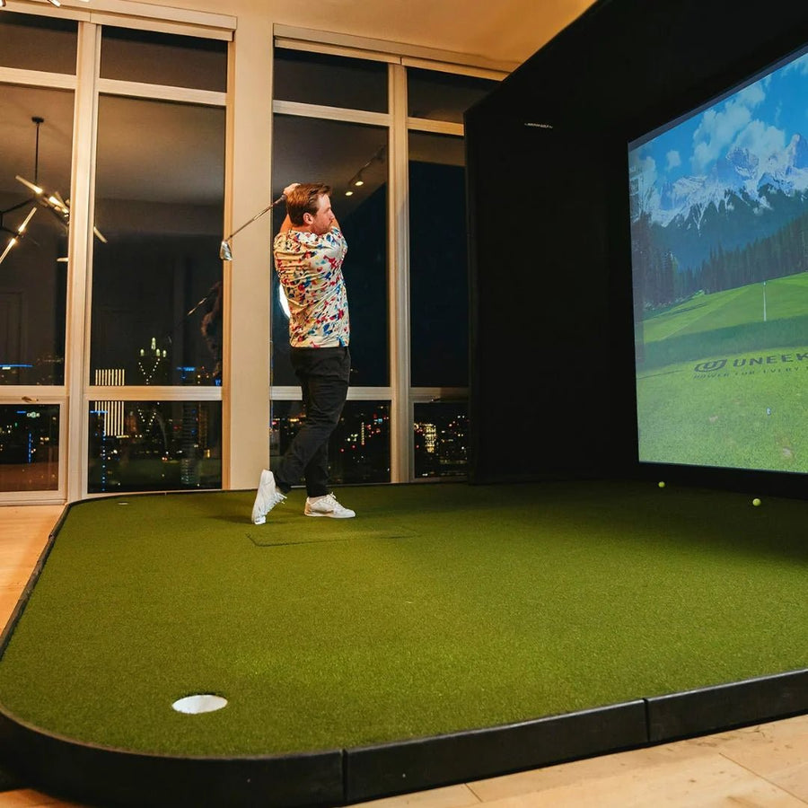 SIGPRO Golf Simulator Flooring: Professional Look with Easy Assembly - Golf My Space